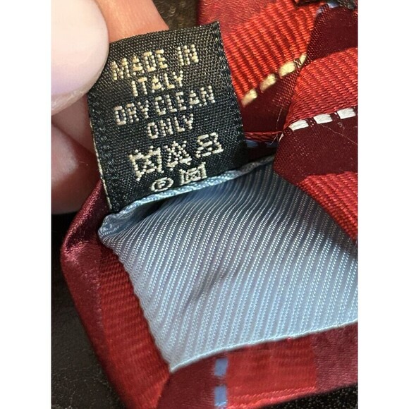 ALEX CANNON Red Striped Neck Tie Men’s Silk Necktie Casual Simple Dress Handmade - Picture 6 of 6